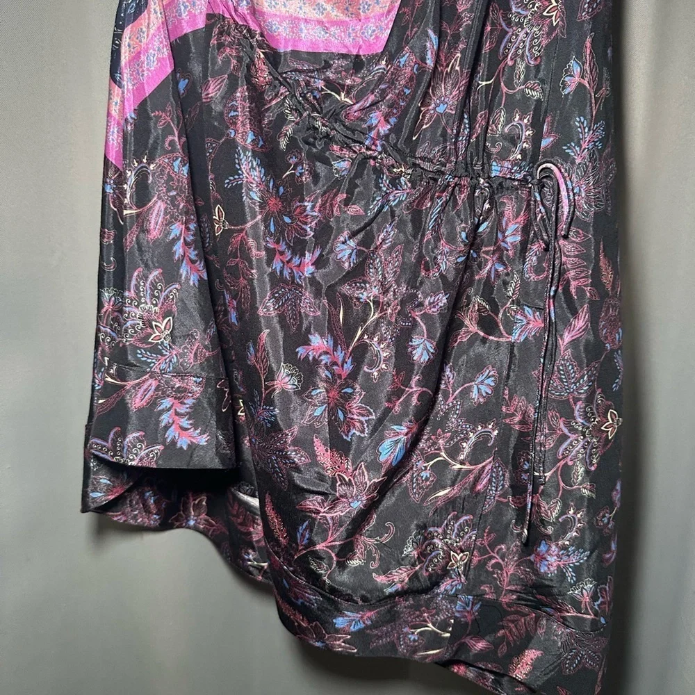 Free People Mira Ditzy Floral One Shoulder Celestial Tunic Top Size Large